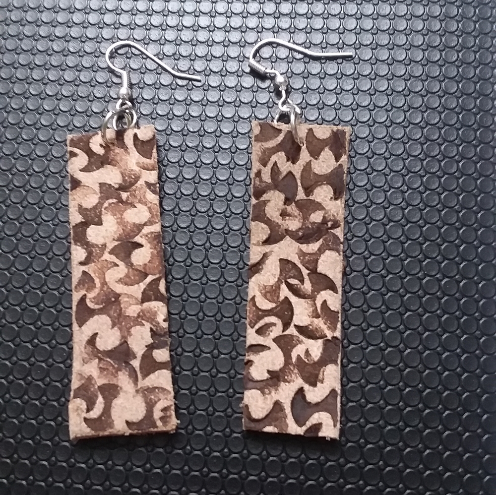 Hand-Crafted, genuine leather earrings